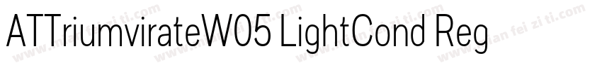ATTriumvirateW05 LightCond Regular字体转换